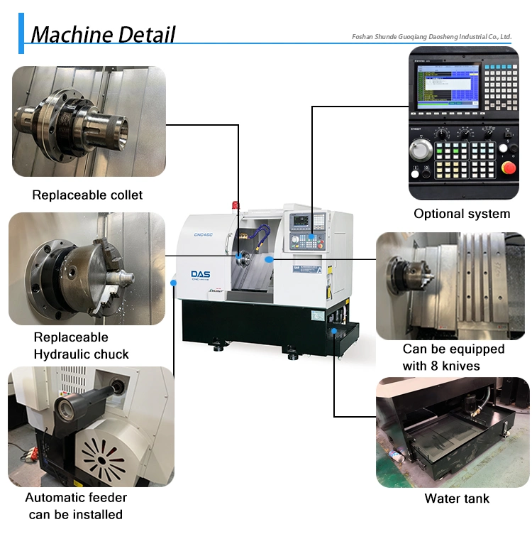 Double Spindle Torno CNC Con Alimentador De Barra Swiss-Type Machine