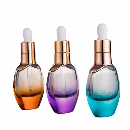 Free Sample Mini Glass Essential Oil Bottle for Cosmetic with Dropper Cap