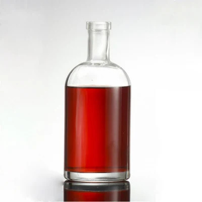 200ml 375ml 500ml 750ml Vodka Garrafa de vidro Garrafa de aguardente de vinho com rolha de cortiça