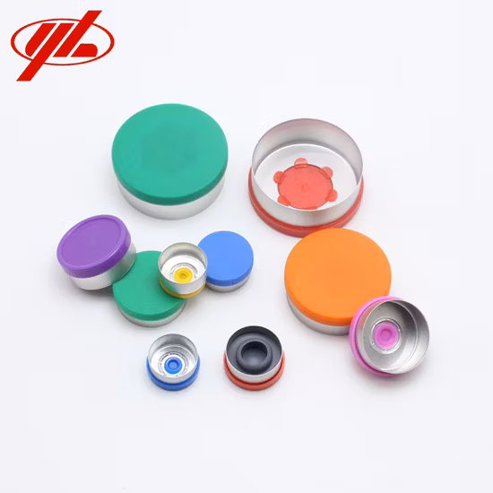13 mm 20 mm 32 mm Tampa de frasco de plástico de alumínio para injeção farmacêutica flip-off