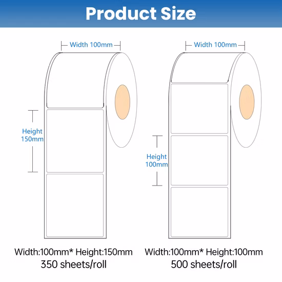Rolo de etiquetas de endereço de envio térmico direto 4X6 500 peças etiquetas autoadesivas
