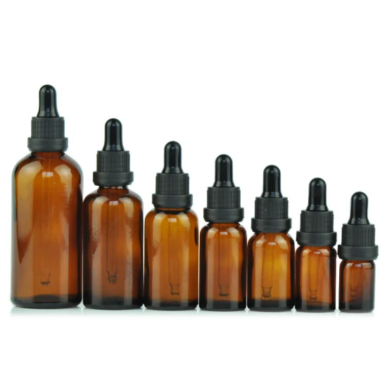 Amostra grátis mini frasco de óleo essencial de vidro para cosméticos com tampa conta-gotas